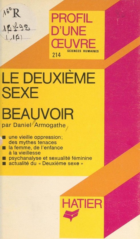 Le deuxième sexe, Simone de Beauvoir