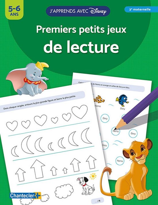 J'apprends avec Disney - Premiers petits jeux de lecture - (5-6 ans)