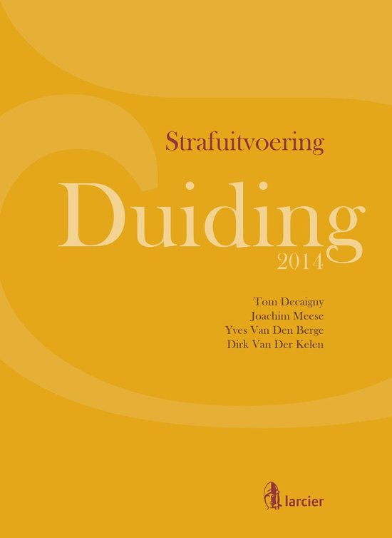 Larcier Duiding - Duiding Strafuitvoering