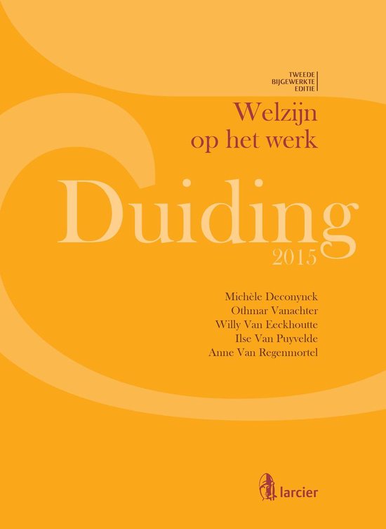 Larcier Duiding - Duiding Welzijn op het werk - Publieke en private sector