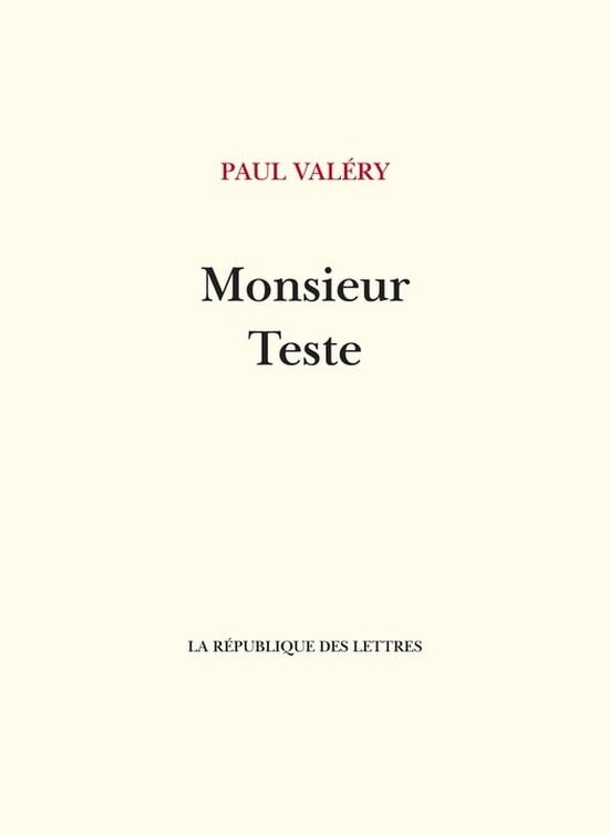 Valéry - Monsieur Teste