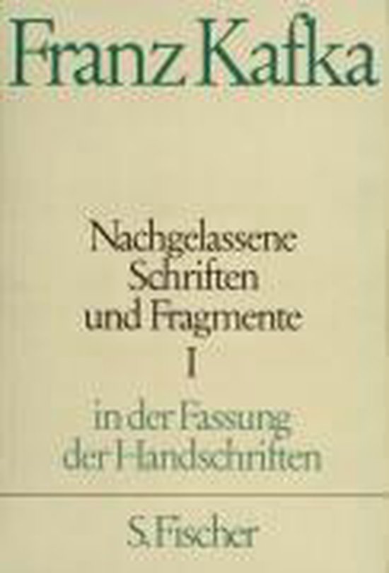 Nachgelassene Schriften und Fragmente I