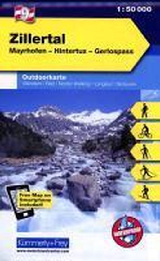 KuF Österreich Outdoorkarte 09 Zillertal 1 : 50 000