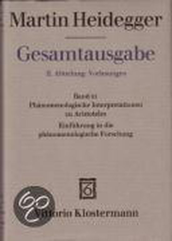 Martin Heidegger, Gesamtausgabe II. Abteilung: Vorlesungen