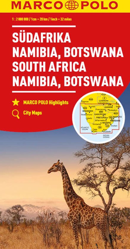 South Africa, Namibia & Botswana Marco Polo Map