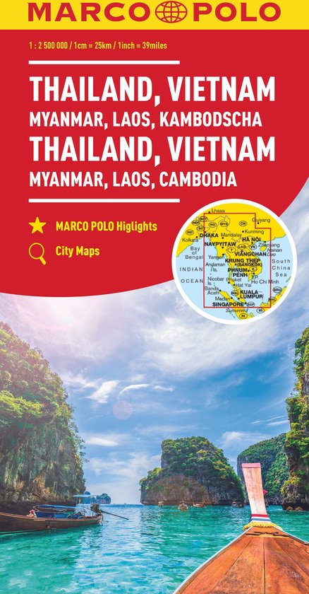 Thailand, Vietnam, Laos, Cambodia Marco Polo Map