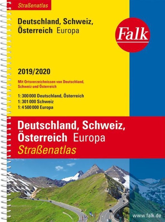 Falk Straßenatlas Deutschland, Schweiz, Österreich, Europa 2019/2020 1 : 300 000