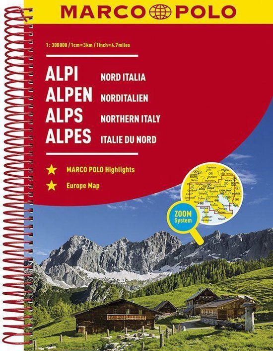 Alpen - Noord Italië Wegenatlas Marco Polo