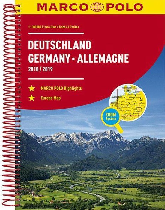 Duitsland Wegenatlas 2018/2019 Marco Polo