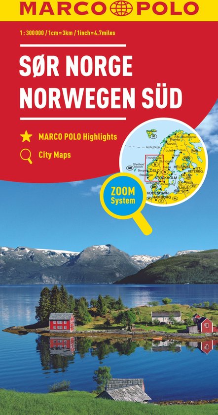 MARCO POLO Noorwegen Zuid 1:325 000 wegenkaart