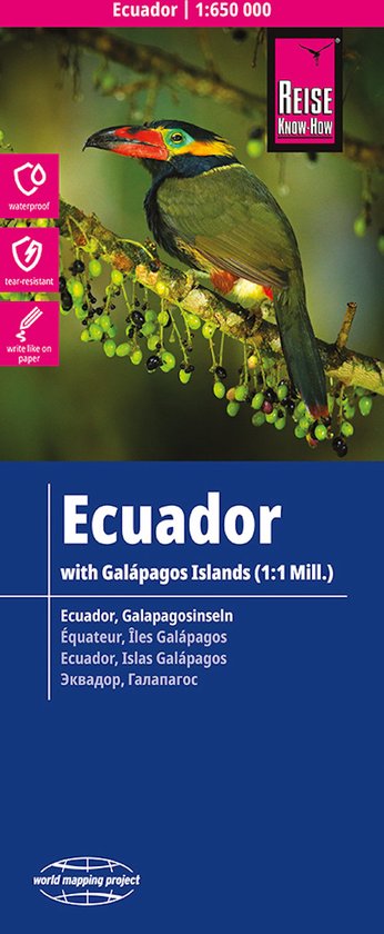 Reise Know-How Landkarte Ecuador, Galápagos (1:650.000 / 1.000.000)