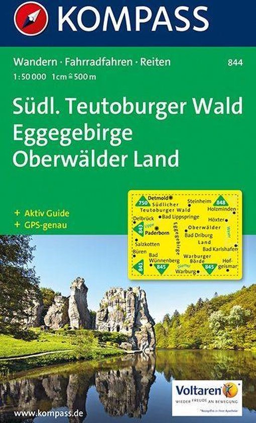 Kompass WK844 Südlicher Teutoburger Wald, Eggegebirge, Oberwälder Land