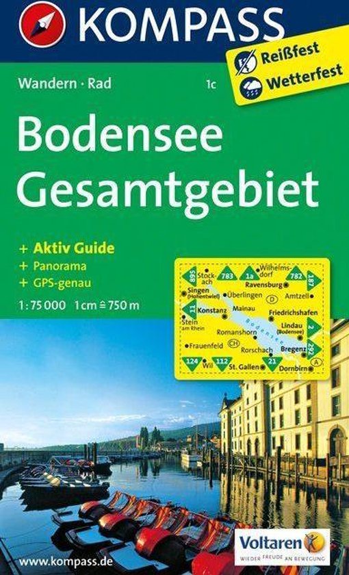 Kompass WK1c Bodensee Gesamtgebiet