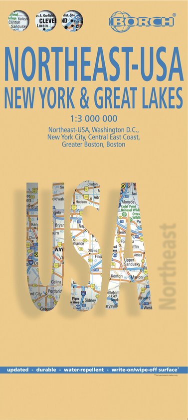 Northeast-USA 5. New York & the Great Lakes 1 : 3 000 000 + City Maps