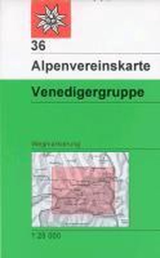 DAV Alpenvereinskarte 36 Venedigergruppe 1 : 25 000 Wegmarkierungen / Skirouten