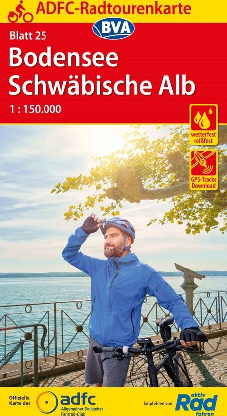 Radtourenkarte- Bodensee / Schwäbische Alb cycling map