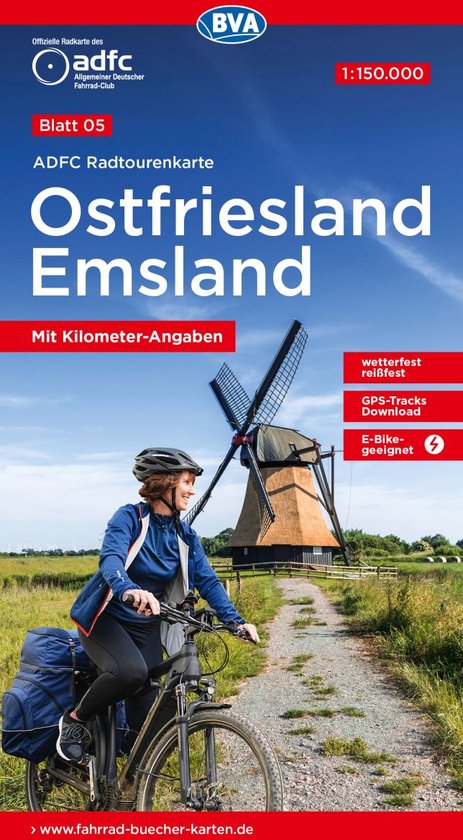 Radtourenkarte- Ostfriesland / Emsland cycling map