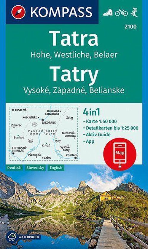 Tatra, Hohe, Wesltiche, Belaer, Tatry, Vysoké, Západné, Belianske 1:50 000