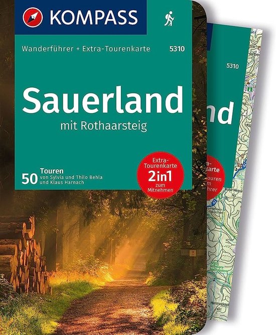 KOMPASS Wanderführer Sauerland mit Rothaarsteig, 50 Touren mit Extra-Tourenkarte