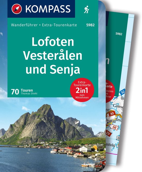 KOMPASS Wanderführer 5982 Lofoten, Vesterålen und Senja, 70 Touren