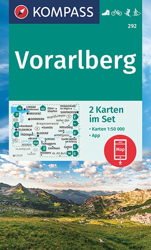 Kompass Wanderkarten - Kompass WK292 Vorarlberg