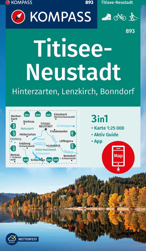 KOMPASS WK 893 Wandelkaart Titisee-Neustadt 1:25.000