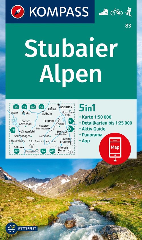 Kompass Wanderkarten - Kompass WK83 Stubaier Alpen