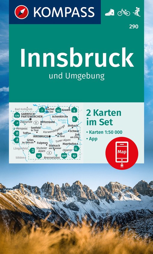 Kompass Wanderkarten - Kompass WK290 Innsbruck mit Umgebung