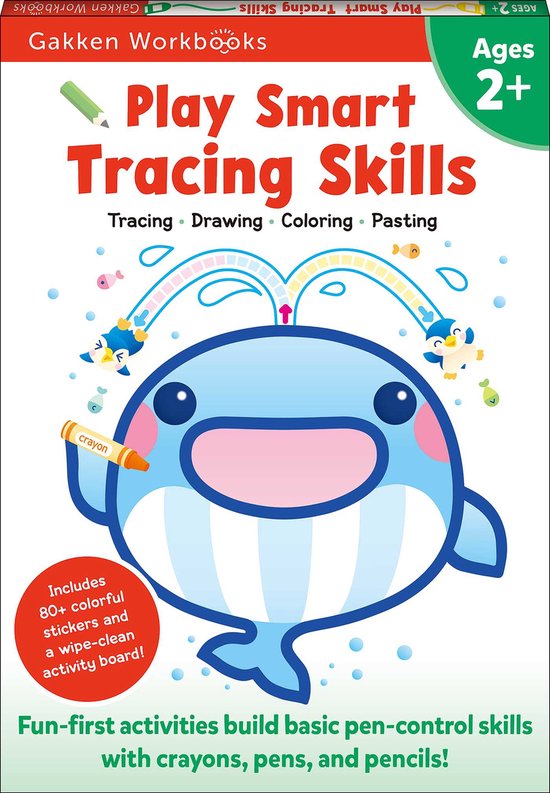 Play Smart Tracing Skills Age 2+: Preschool Activity Workbook with Stickers for Toddlers Ages 2, 3, 4