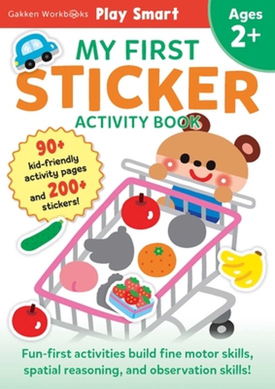 Play Smart My First Sticker Book 2+: Preschool Activity Workbook with 200+ Stickers for Children with Small Hands Ages 2, 3, 4