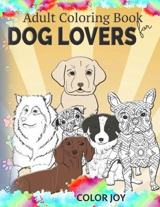 Adult coloring book for dog lovers