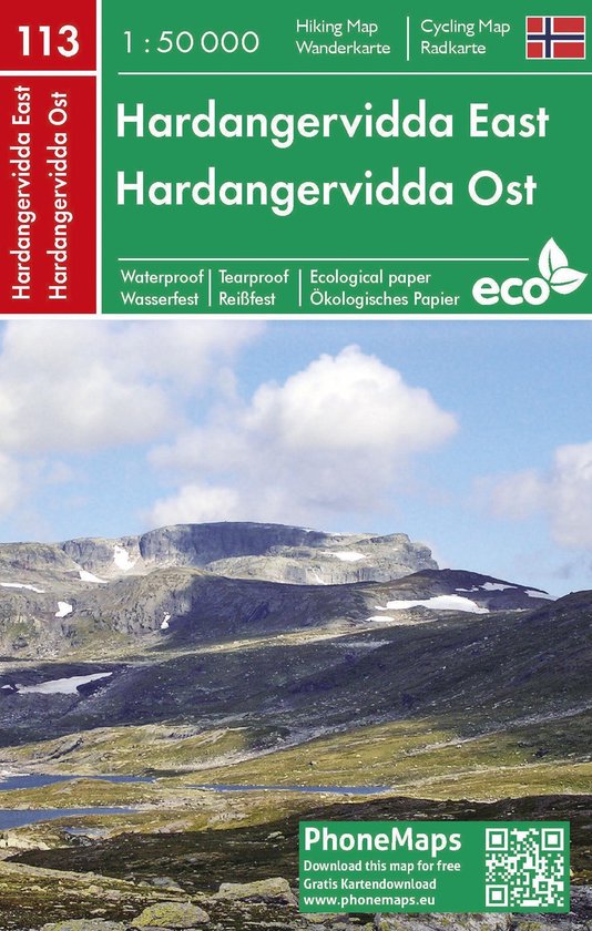 Freytag&Berndt Phonemap 113 Wandelkaart Hardangervidda East