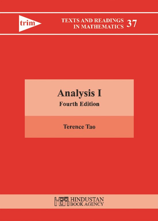 Texts and Reading in Mathematics- Analysis I