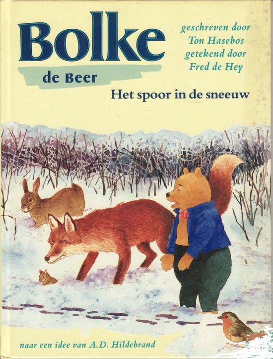 Bolke de beer spoor in de sneeuw