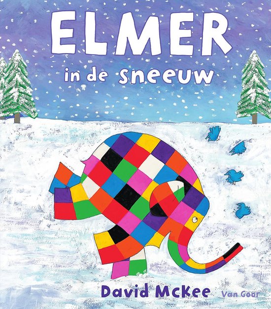 Elmer  -   Elmer in de sneeuw