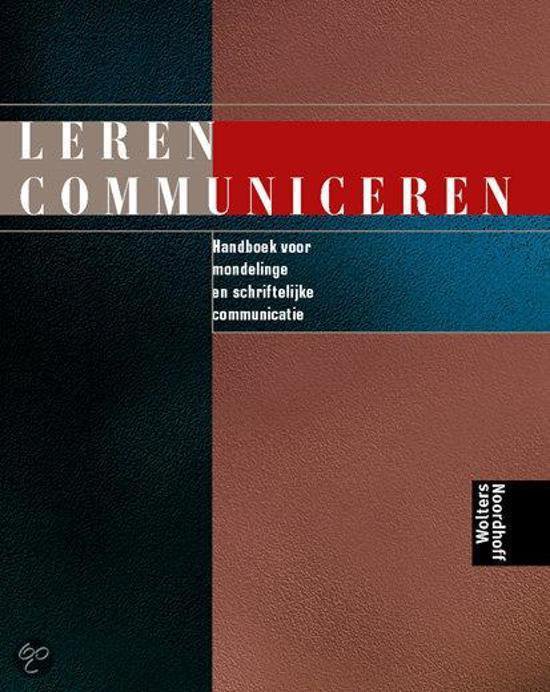 Leerlingenboek Leren communiceren