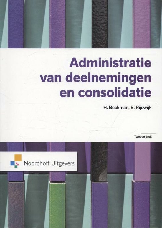 Serie voortgezette studie in het boekhouden  -   Administratie van deelnemingen en consolidatie