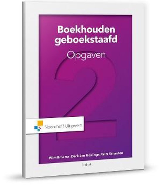 Boekhouden geboekstaafd 2 opgaven