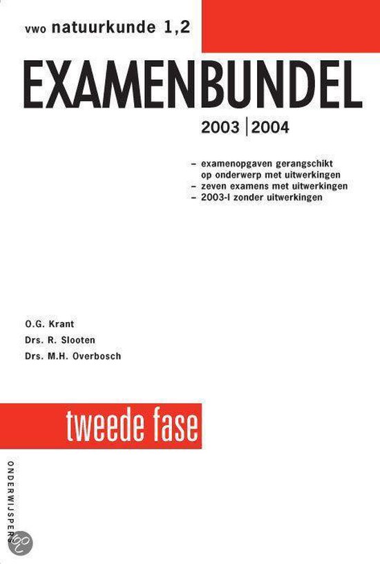 EXAMENBUNDEL VWO NATUURKUNDE 1,2 2003/04