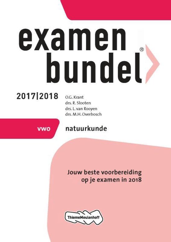 Examenbundel vwo natuurkunde 2017/2018