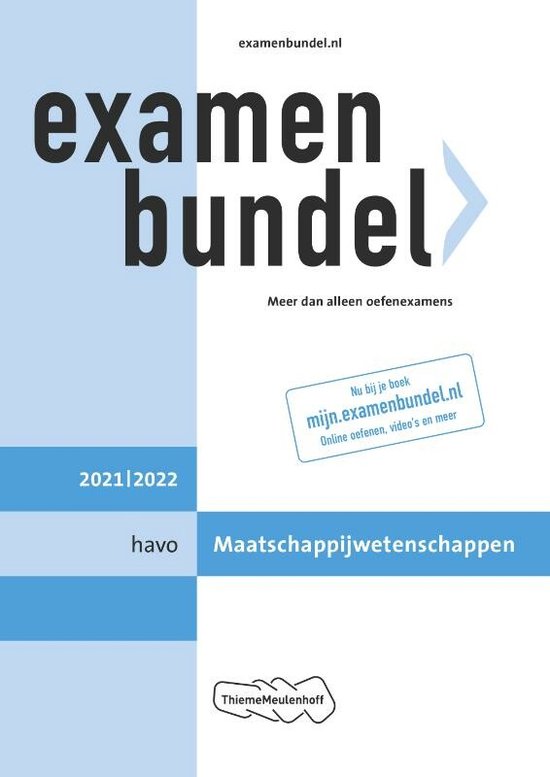 Examenbundel havo Maatschappijwetenschappen 2021/2022