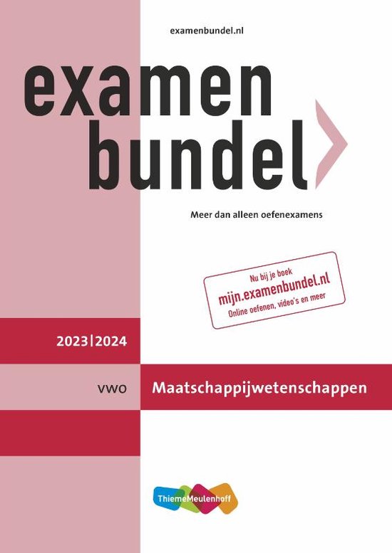 Examenbundel vwo Maatschappijwetenschappen 2023/2024