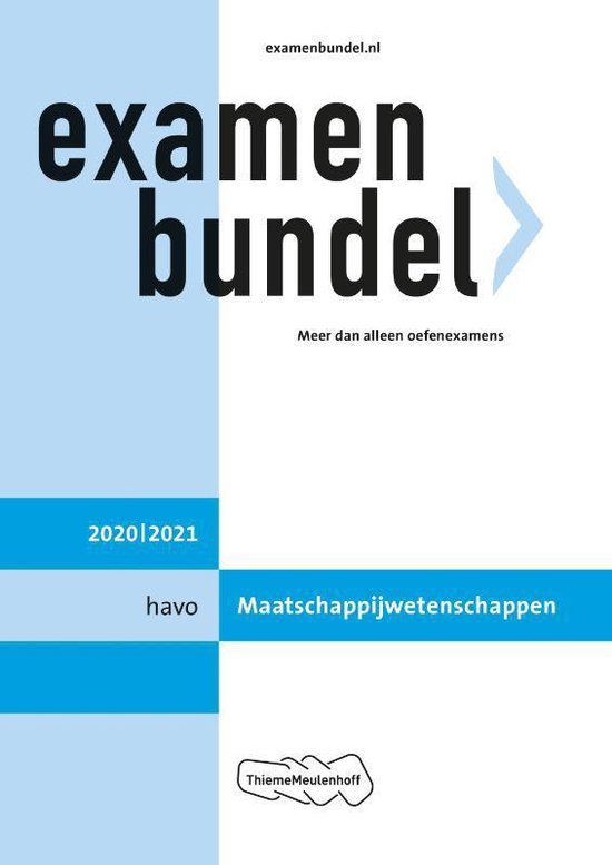 Examenbundel havo Maatschappijwetenschappen 2020/2021