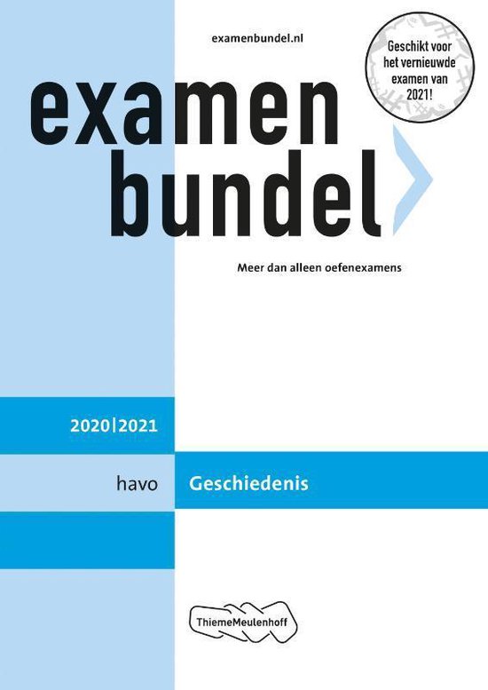 Examenbundel havo Geschiedenis 2020/2021