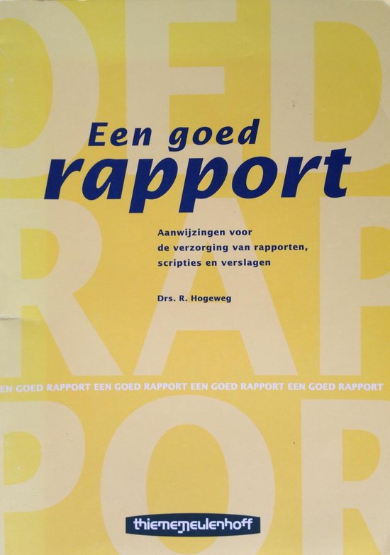 Een goed rapport