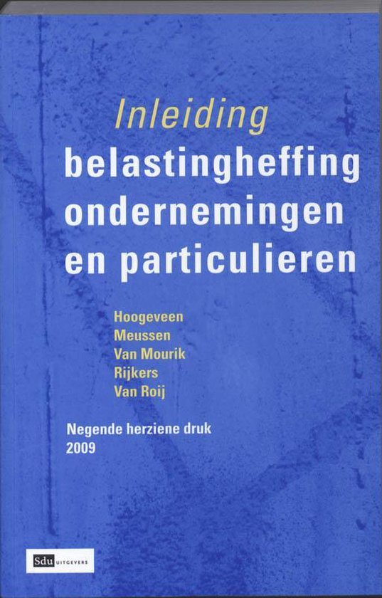 Inleiding belastingheffing ondernemingen en particulieren