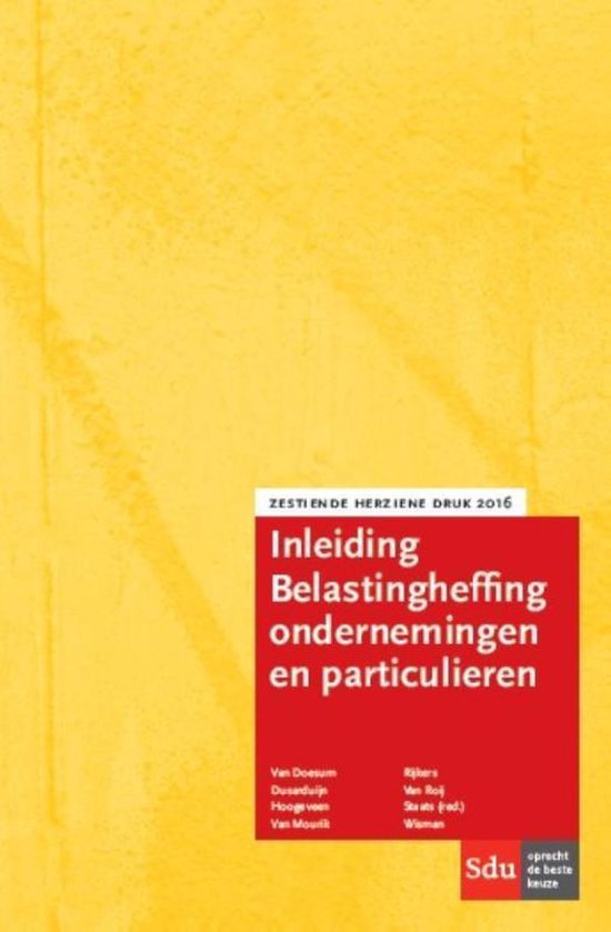 Inleiding belastingheffing ondernemingen en particulieren