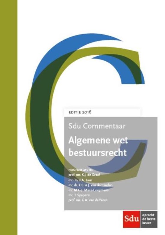 Sducommentaar  -  Sdu Commentaar Algemene wet bestuursrecht 2016