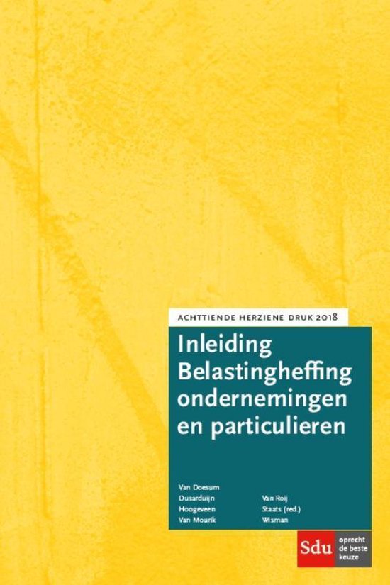 Inleiding Belastingheffing ondernemingen en particulieren.