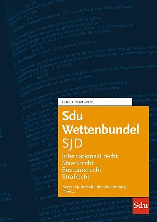 Educatieve wettenverzameling  -   Sdu Wettenbundel Sociaal Juridische Dienstverlening 2020-2021 (set 2 ex)